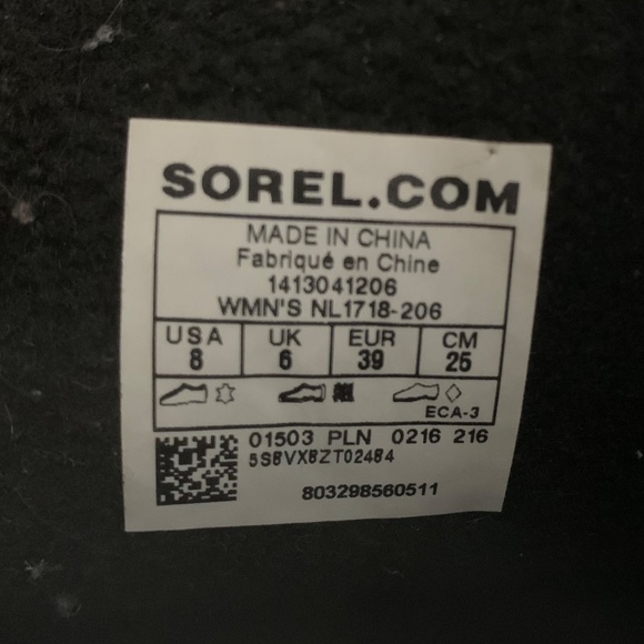 Sorel Brown & Black Waterproof Leather, Rubber Snow Winter Boots Size 8 - Picture 4 of 5